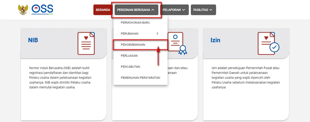 menambah bidang usaha oss