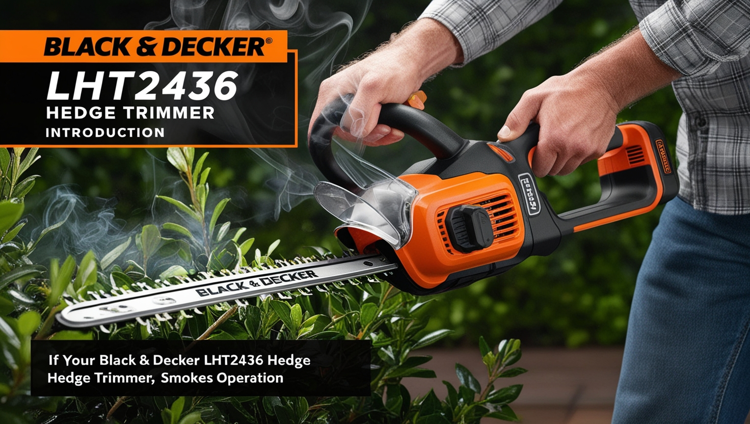 Black Decker LHT 2436 Hedge Trimmer Smokes