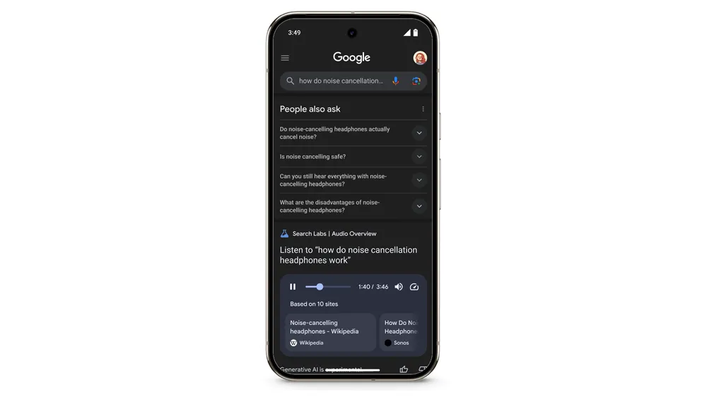 Conversational audio overviews for search queries

