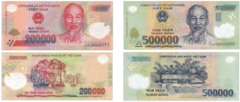 BÀI 35.TIỀN VIỆT NAMTHỰC HÀNHBài 1: Đọc số ghi trên mỗi tờ tiền để biết mệnh giá của mỗi tờ tiền. Giải nhanh:Mệnh giá của mỗi tờ tiền:Bài 2: Đọc chữ ghi trên mỗi tờ tiền sau để biết mệnh giá của các tờ tiền.Giải nhanh:Hai trăm nghìn đồng.Năm trăm nghìn đồng.Bài 3: Đếm rồi nói (theo mẫu)Giải nhanh:a) Mười nghìn đồng, hai mươi nghìn đồng, ba mươi nghìn đồng, bốn mươi nghìn đồng, năm mươi nghìn đồng, sáu mươi nghìn đồng, bảy mươi nghìn đồng.  Có tất cả bảy mươi nghìn đồng.b) Năm nghìn đồng, mười nghìn đồng, mười lăm nghìn đồng, hai mươi nghìn đồng, hai mươi lăm nghìn đồng, ba mươi nghìn đồng, ba mươi lăm nghìn đồng, bốn mươi nghìn đồng, bốn mươi lăm nghìn đồng, năm mươi nghìn đồng.  Có tất cả năm mươi nghìn đồng.c) Năm mười nghìn đồng, bảy mươi nghìn đồng, tám mươi nghìn đồng, chín mươi nghìn đồng, chín mươi lăm nghìn đồng, chín mươi bảy nghìn đồng, chín mươi chín nghìn đồng, một trăm nghìn đồng. Có tất cả một trăm nghìn đồng.Bài 4: Kiểm đếm số lượng các tờ tiền có trong bài 3.Giải nhanh:Loại tiền50000 đồng20000 đồng10000 đồng5000 đồng2000 đồng1000 đồngSố tờ1 tờ1 tờ9 tờ11 tờ2 tờ1 tờ LUYỆN TẬPBài 1:Nếu có 50 000 đồng thì em mua được những đồ vật nào dưới đây?Giải nhanh:50 000 đồng có thể mua được :Hộp bút chì màu, búp bê, truyện cổ tích, đồ chơi công chúa, viết chì, đồ gọt bút chì, xe đồ chơi, đồ nhảy dây.Bài 2: Giá tiền 1 kg cà chua 17 000 đồng. Với số tiền 50 000 đồng, mẹ có thể mua được 2 kg cà chua không?Giải nhanh:2 kg cà chua có giá là: 17 000 x 2 = 34 000 đồng < 50 000 đồng Vậy với số tiền 50 000 đồng, mẹ có thể mua được 2 kg cà chua.VUI HỌC