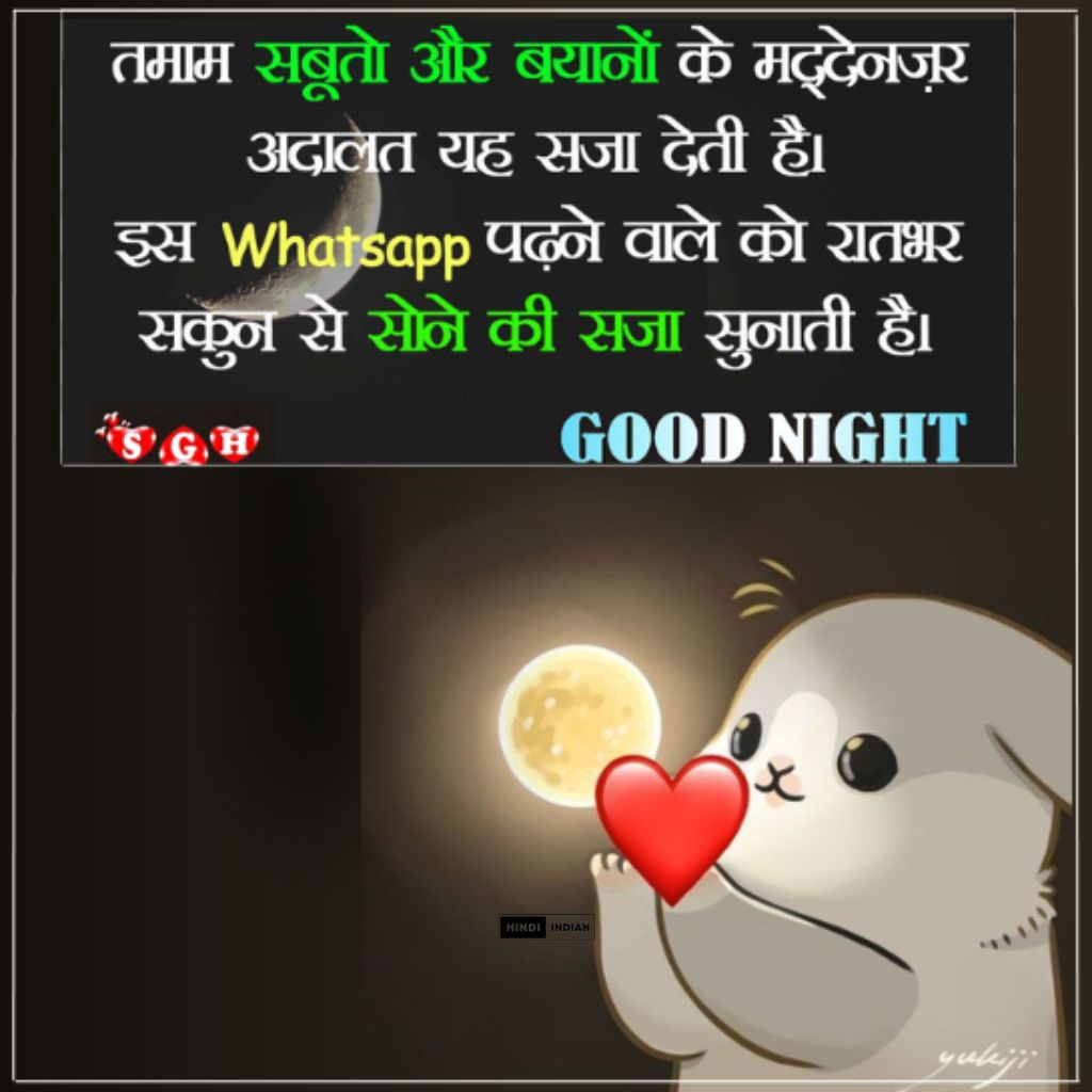 Good Night Quotes in Hindi [HD Photos] | शुभ रात्रि सुविचार