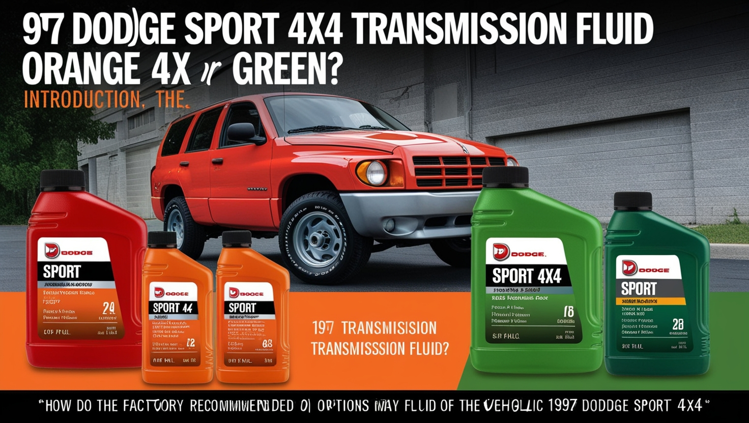 97 Dodge Sport 4x4 Transmission Fluid Orange or Green