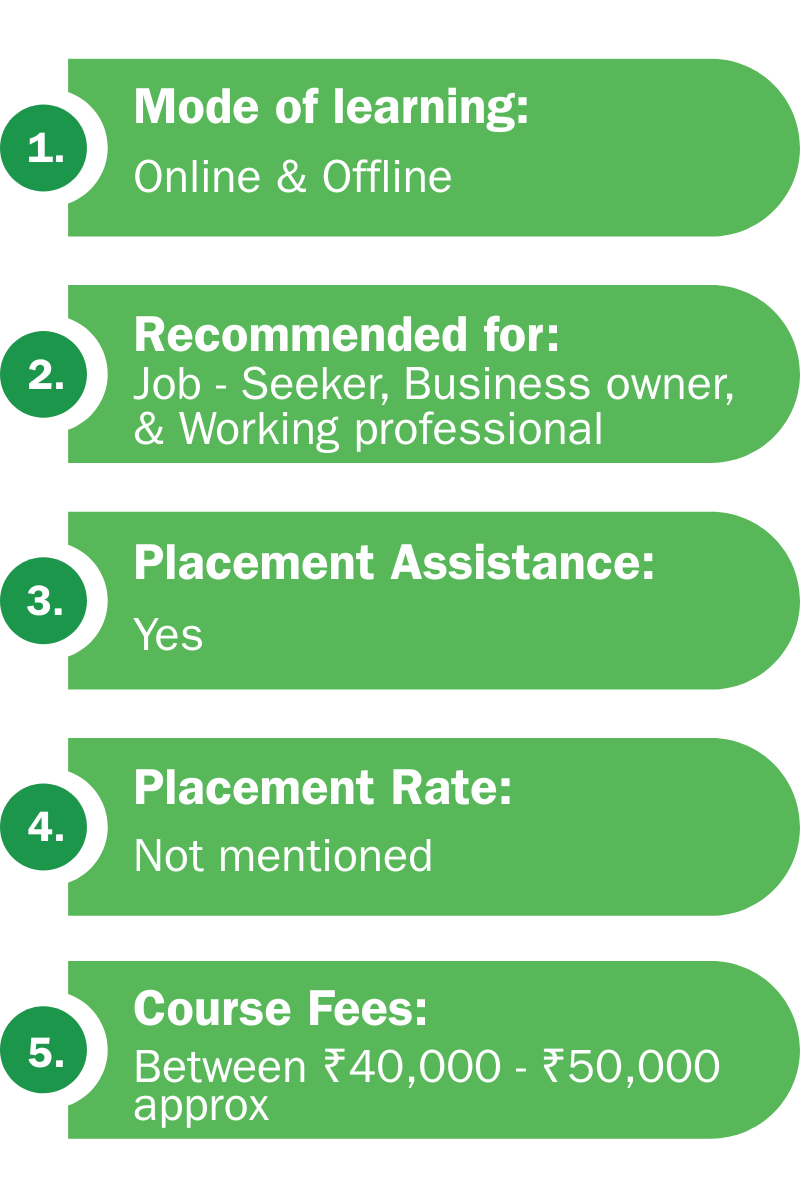 Course highlights with their fees at Pace Career Academy institute in Chandigarh