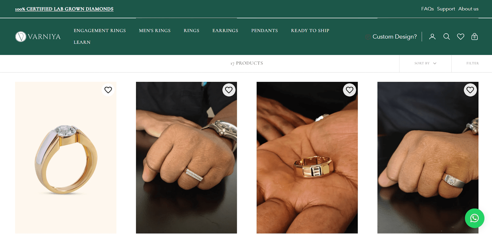 Varniya Diamond Rings for Men