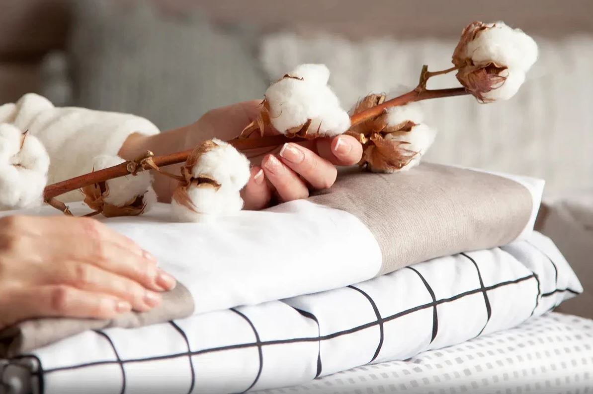 Vải cotton dùng để may rèm cửa, chăn, nệm