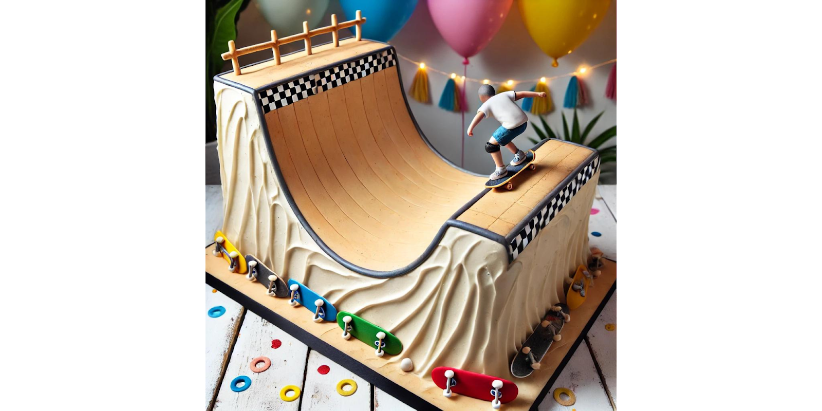 2. Halfpipe Skates Cake Design