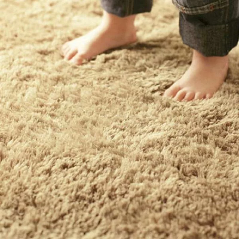 Plush carpet flooring