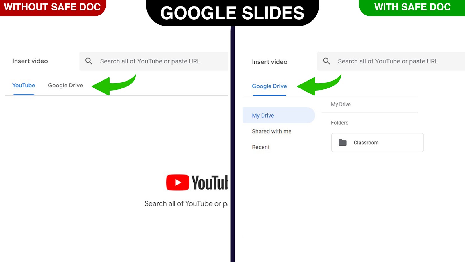 Block YouTube Search in Google Slides