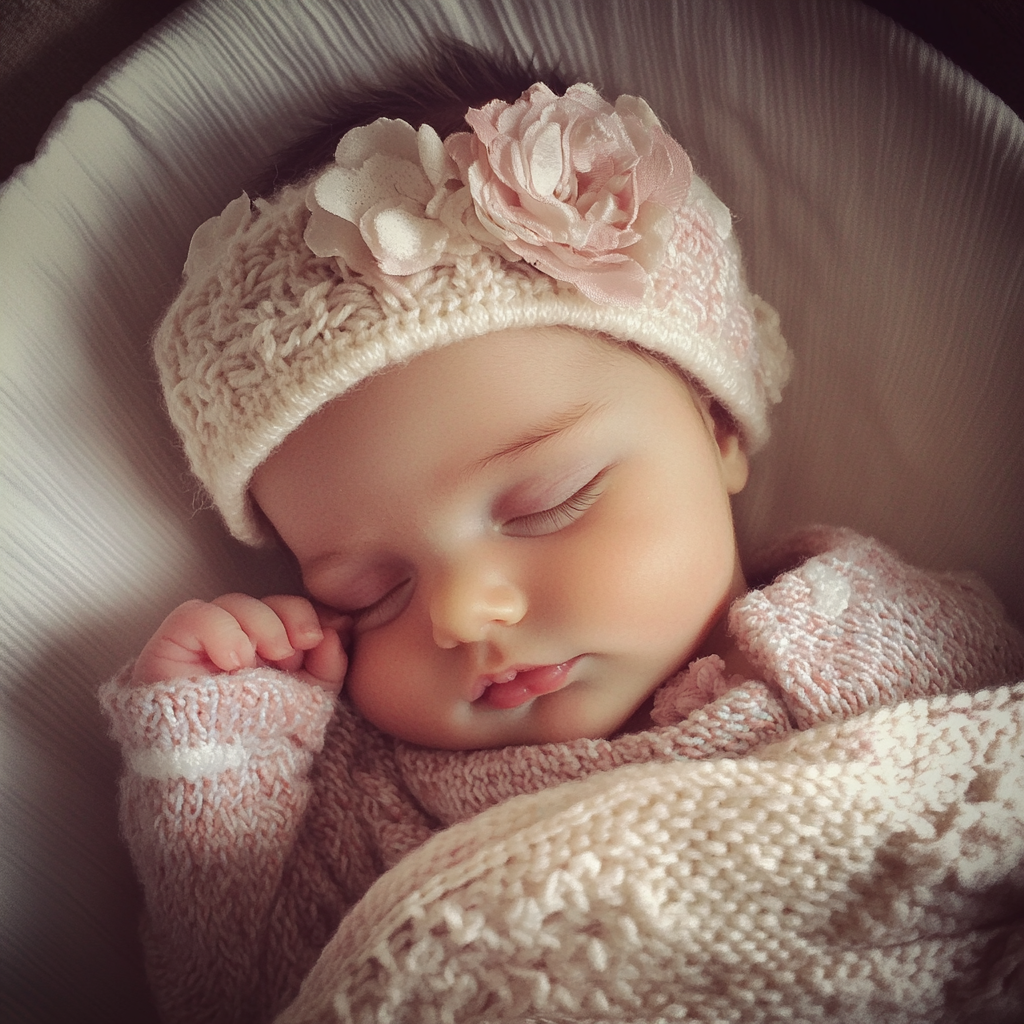 A sleeping baby girl | Source: Midjourney