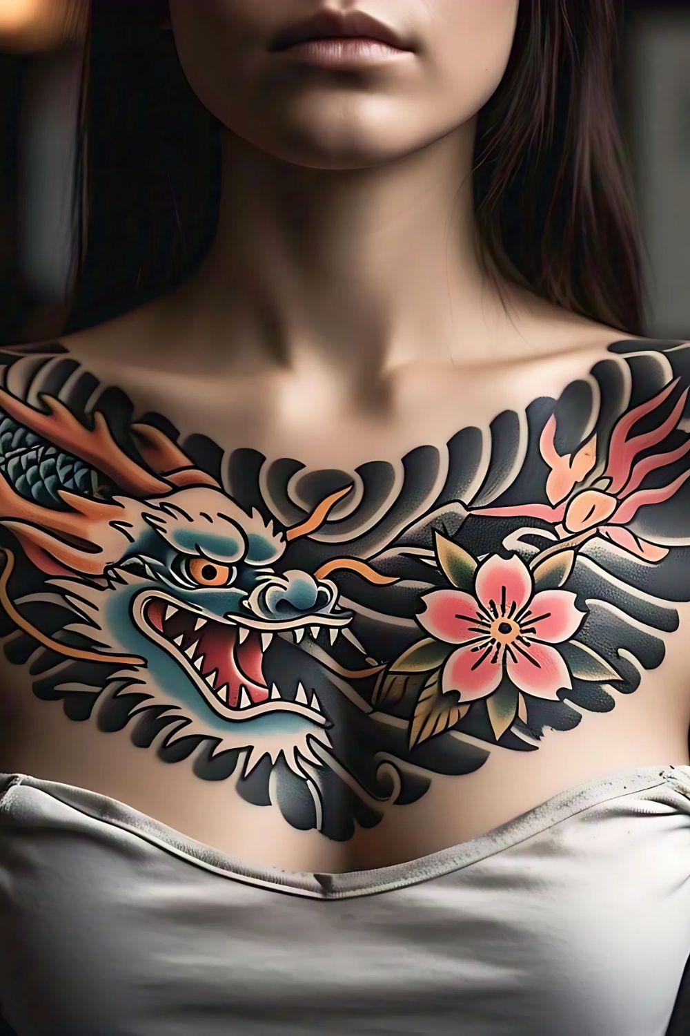 Traditional Japanese-Style Cherry Blossom Tattoos