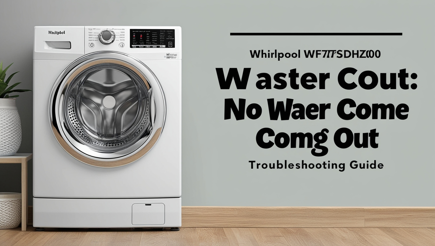 Whirlpool WF757SDHZ00 No Water Coming Out