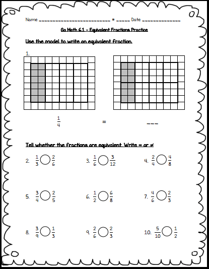 Maths fractions worksheets for grade 6 img-1