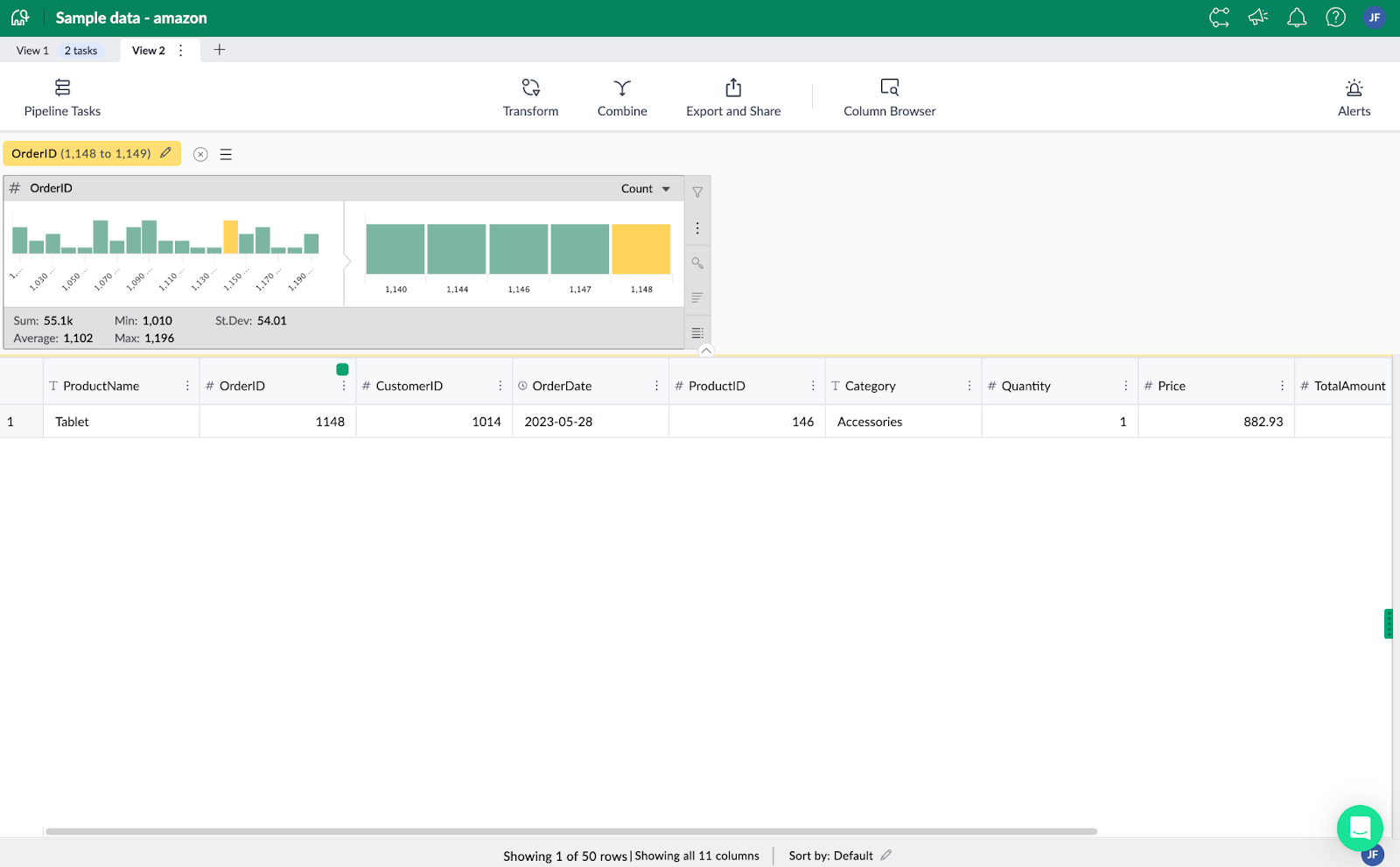 Alteryx vs Tableau vs Mammoth: Mammoth Analytics Data Insights