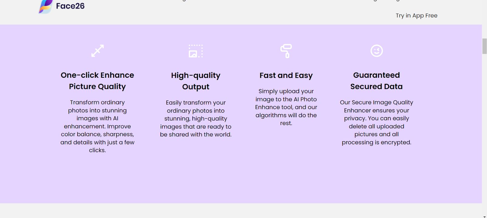 features of Face26