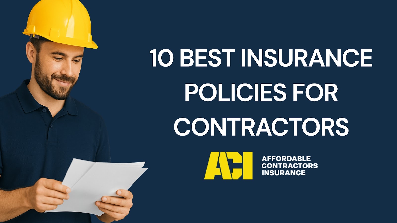 Top 10 insurance policies for contractors.