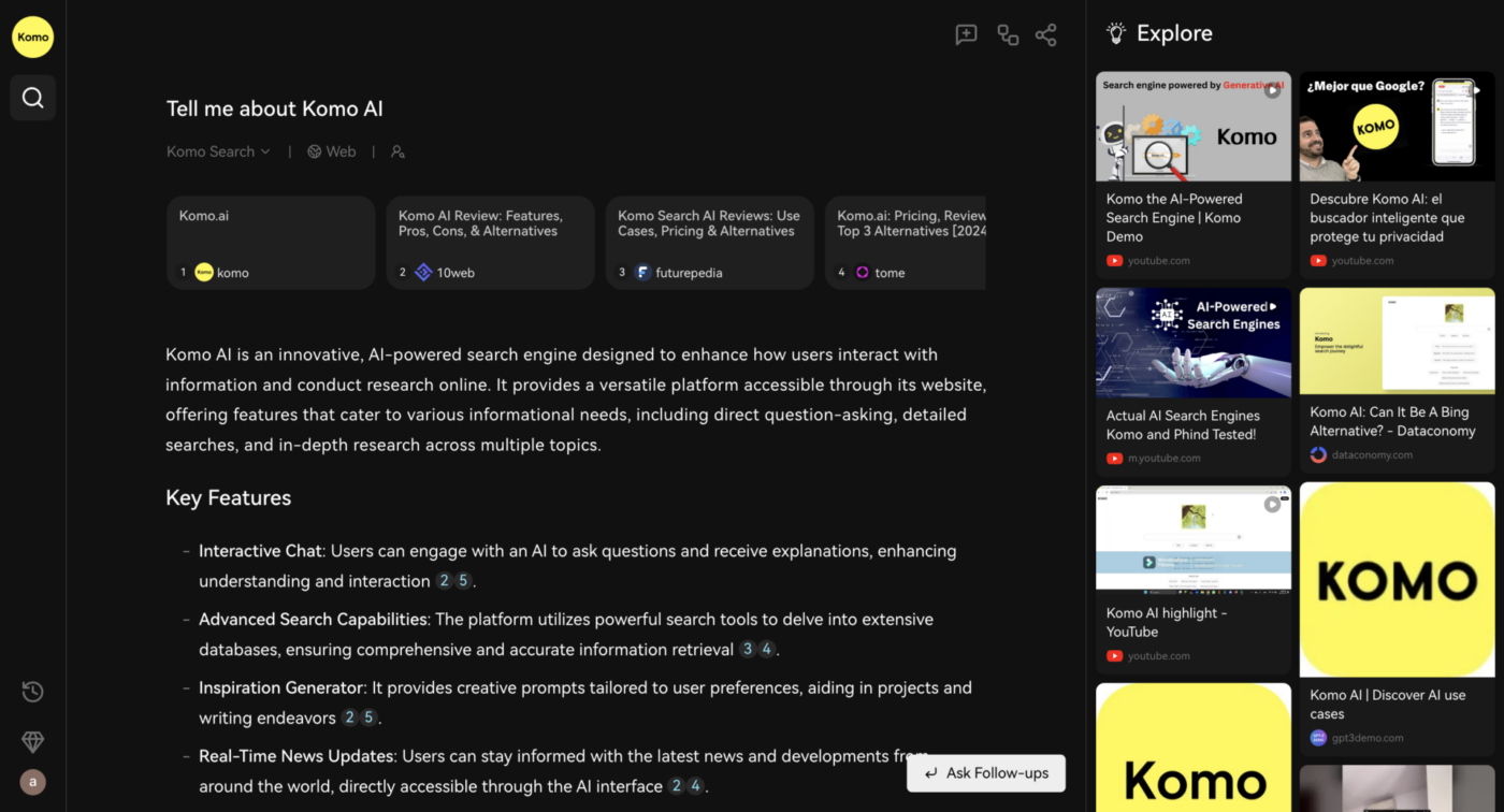 Komo AI_ai search engine