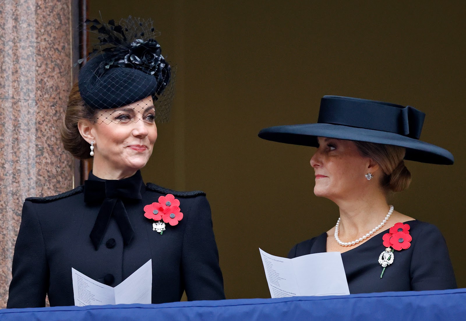 Catherine, Princess of Wales, and Sophie, Duchess of Edinburgh attend the annual National Service of Remembrance | Source: Getty Images