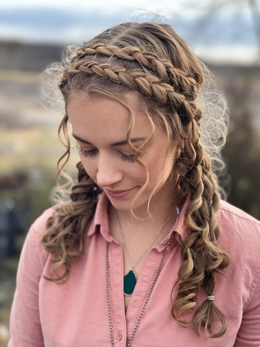 9. Loose Professional Braid for Curly Hair