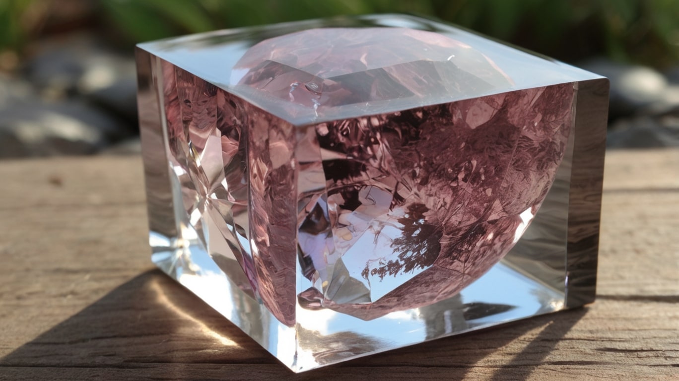 Peterbilt Crystal Paper Weight Glass Square