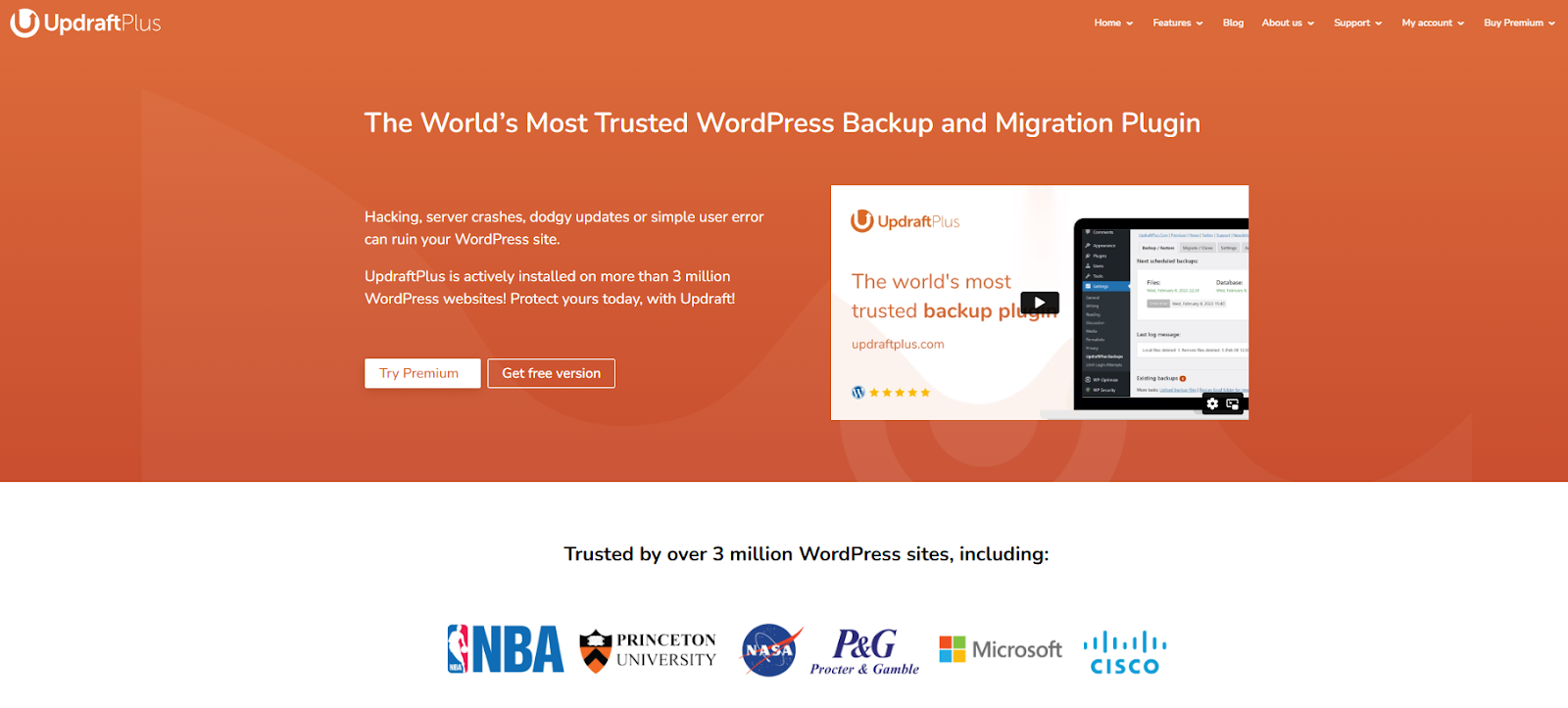 updraft best wordpress backup plugin