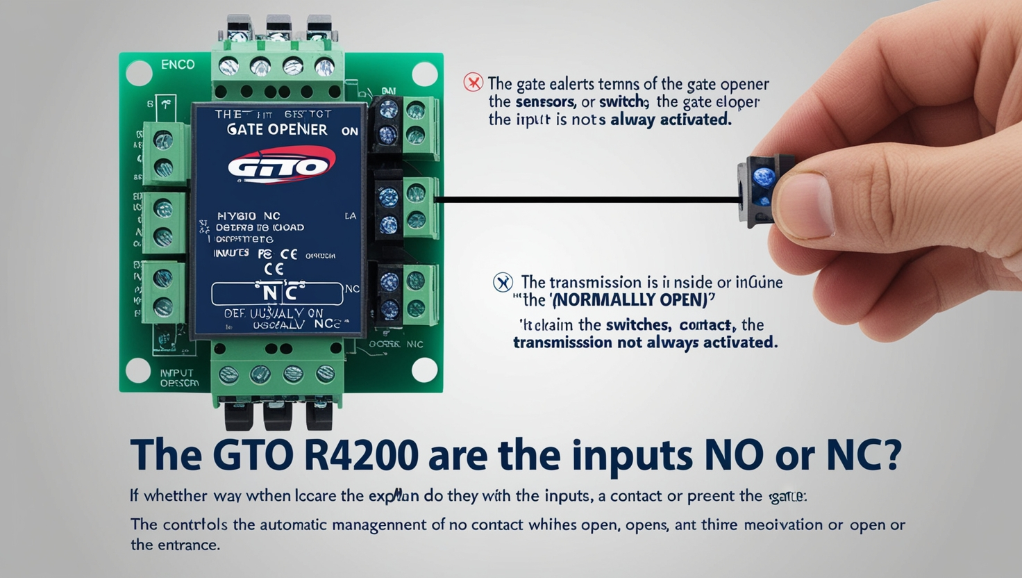 GTO R4200 Are The Inputs No Or NC