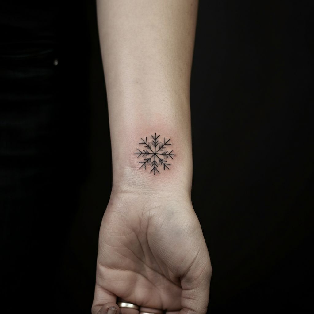 Snowflake Tattoo on wrist