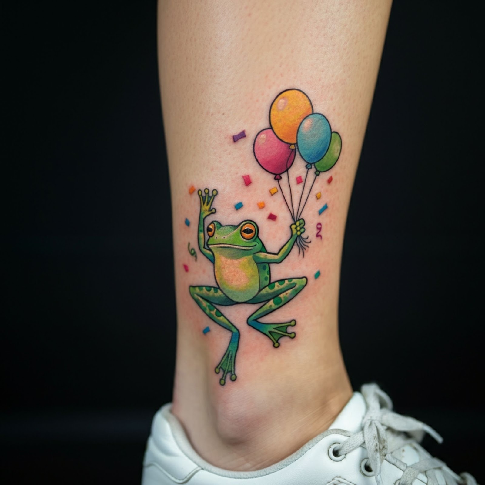 Playfulness Frog Tattoo