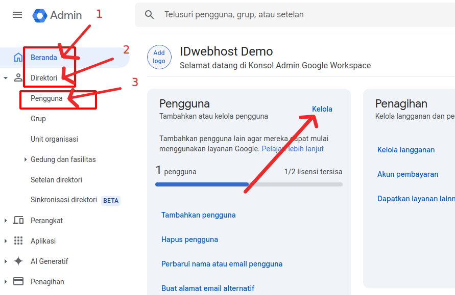 Cara Menambah Akun Email di Google Workspace