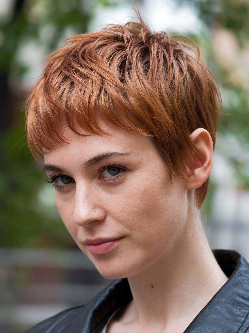 25. Choppy Copper Pixie Cut