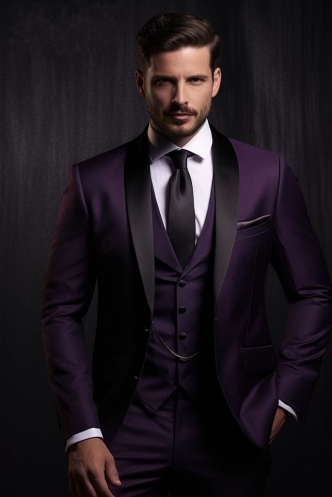 Black And Purple Suits for Men: Elevate Your Style Game