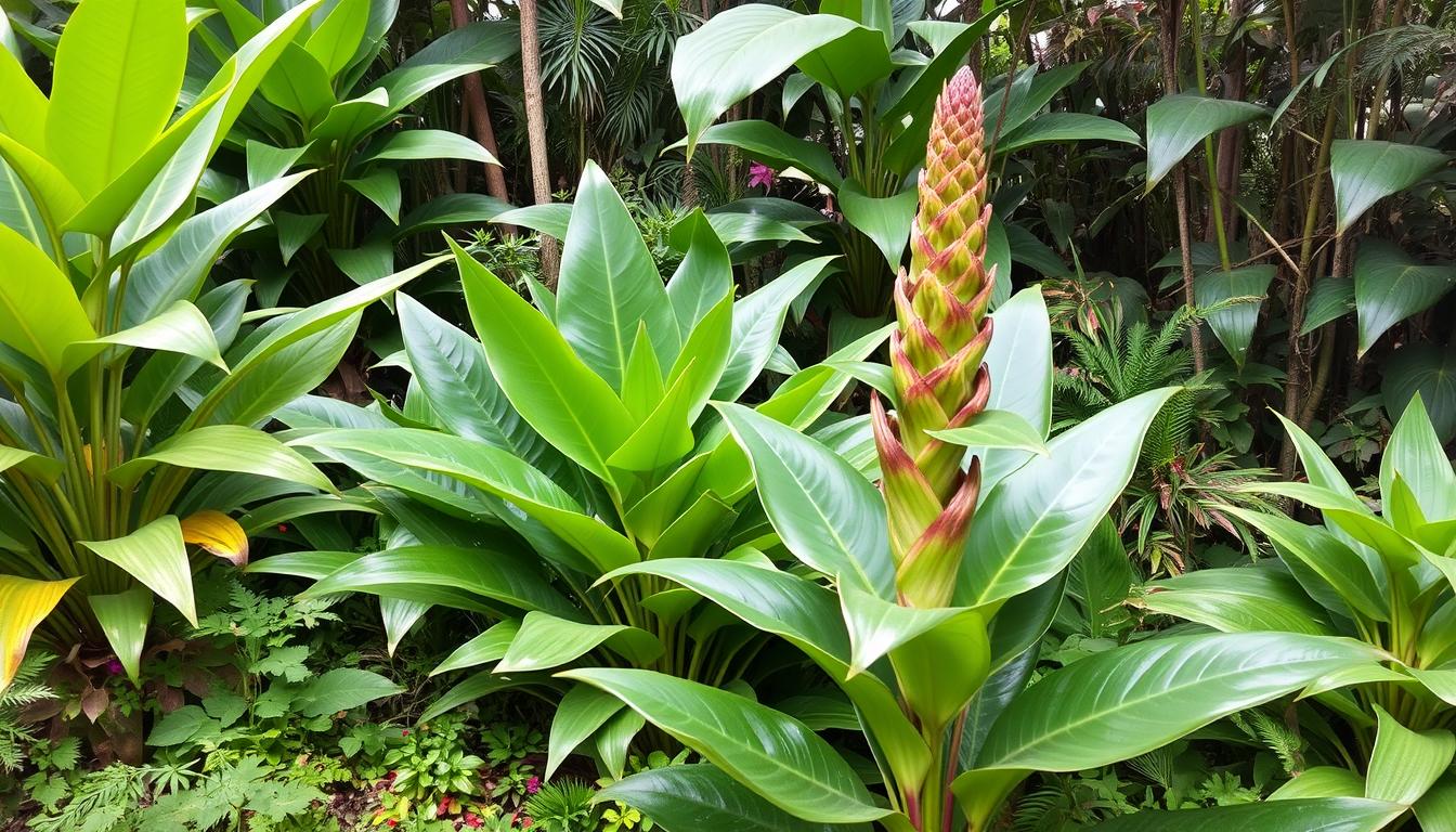 plantas de folhas largas