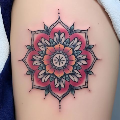 Rose Mandala Tattoo
