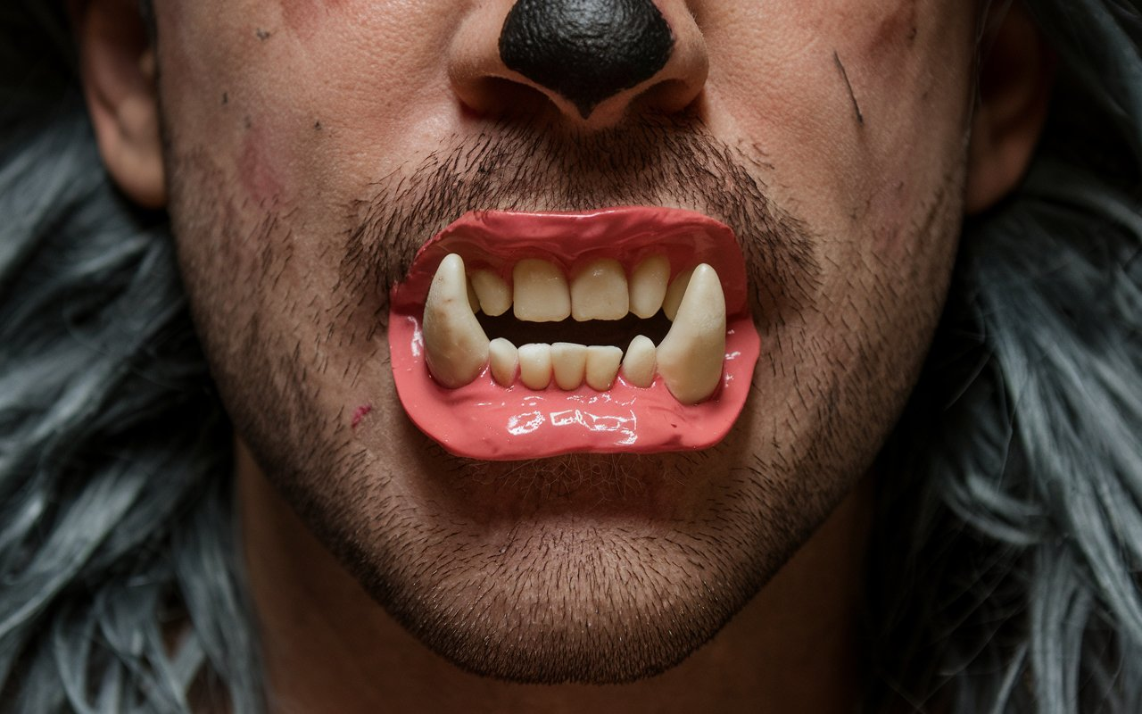 Werewolf Bottom Lip Foam Latex Prosthetic