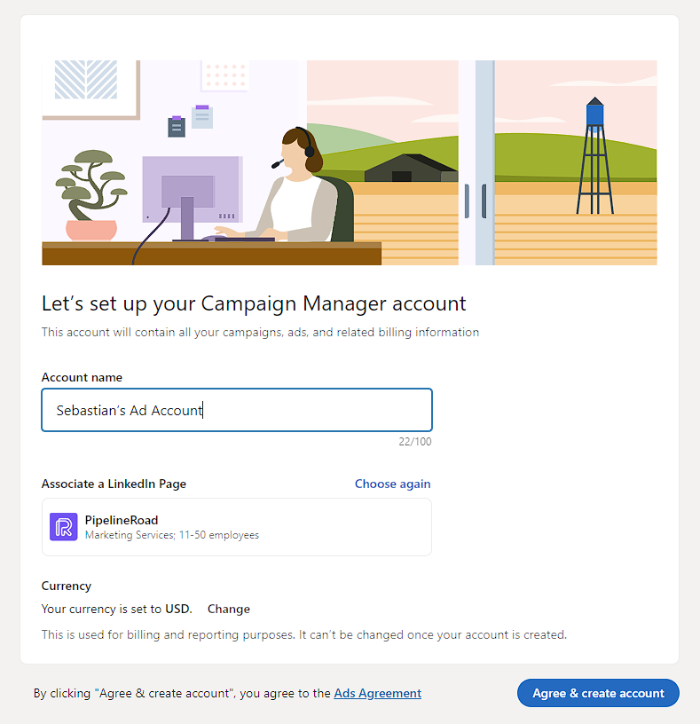 Set up your campaign manager account on LinkedIn