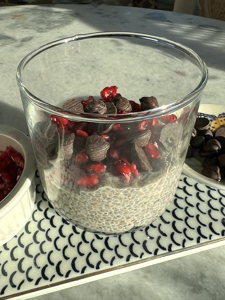 Pomegranate Chia pudding - fertility meal plan and recipes for fertility - Wenatal