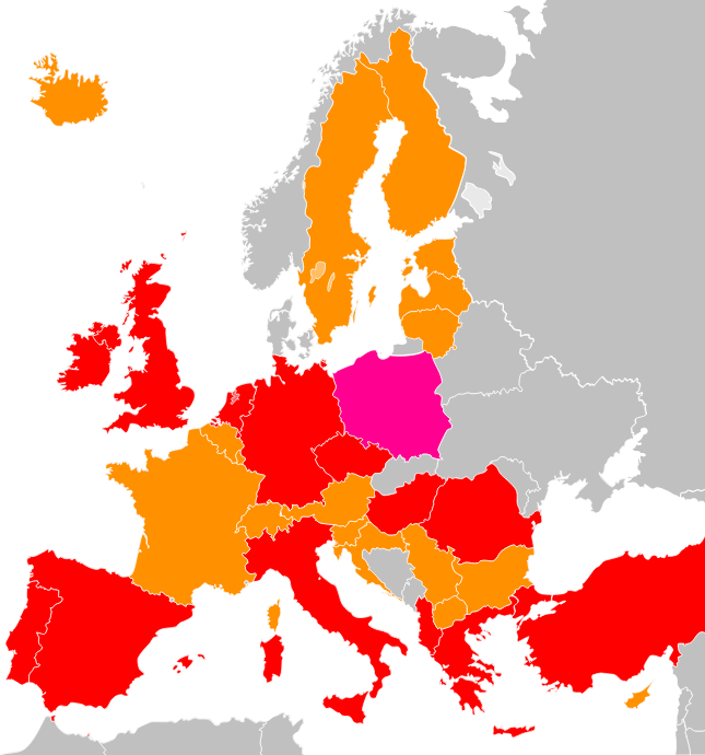 Copertura Vodafone in Europa
