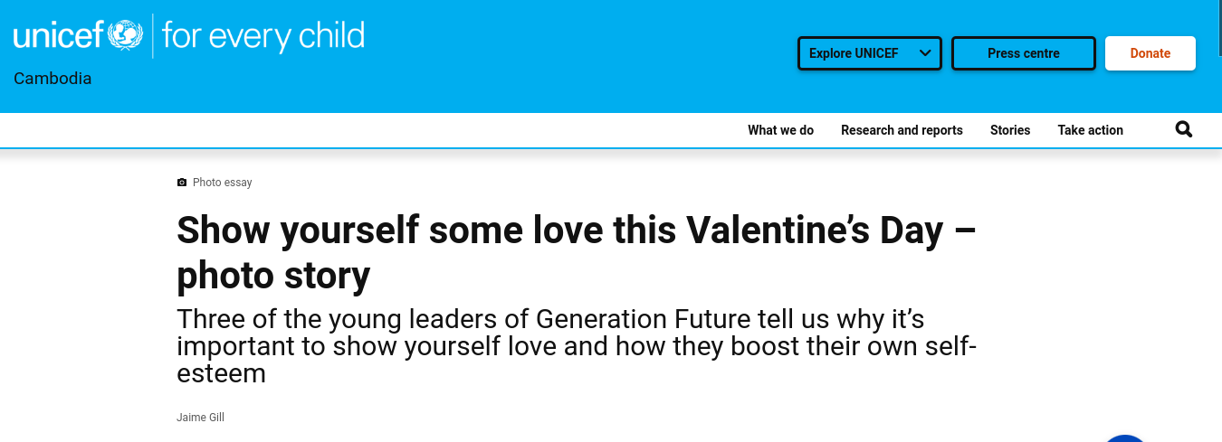 UNICEF love yourself