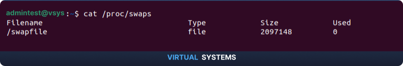 cat /proc/swaps