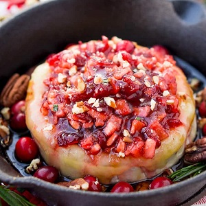 Apple Cranberry Baked Brie