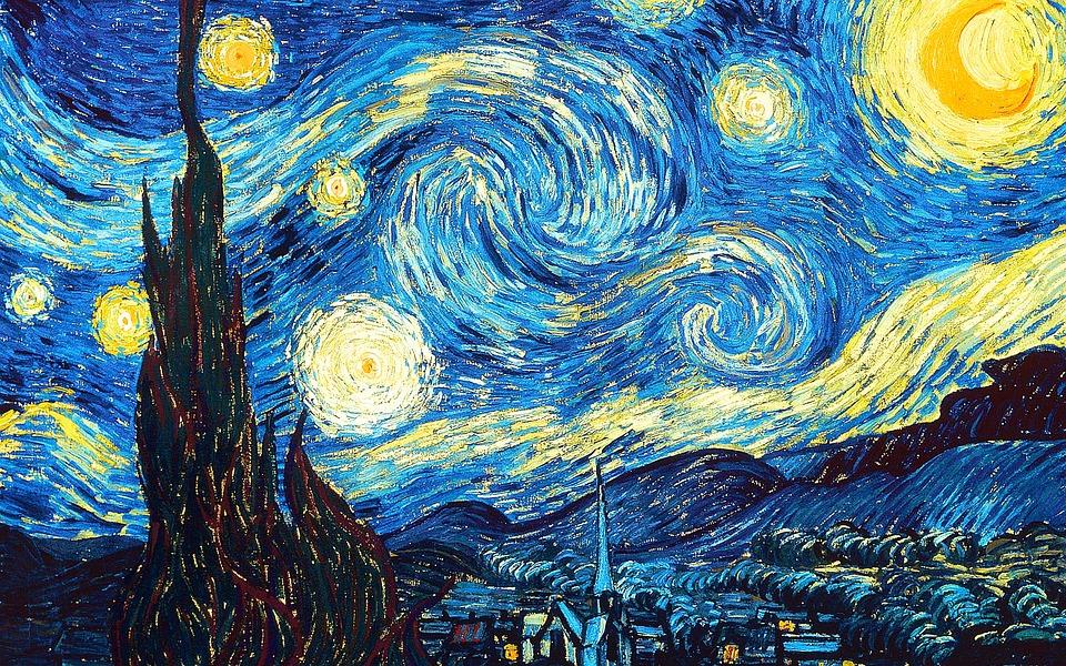 Free illustration: Starry Night, Vincent Van Gough - Free Image on ...