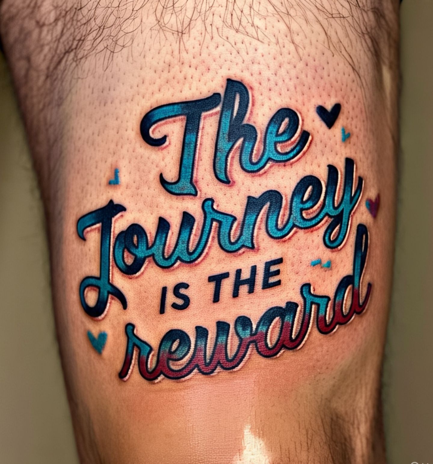 Meaningful Quote Thigh Tattoo