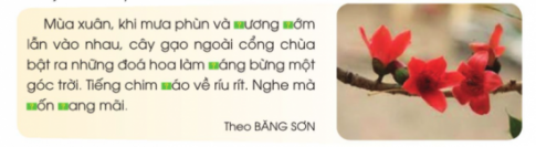 BÀI ĐỌC 3: LÀNG EMĐỌC HIỂUCâu 1: Làng quê bạn nhỏ ở đâu? Hình dáng ngôi làng có gì đặc biệt?Giải nhanh:Bên bờ sông Diêm. Hình dáng ngôi làng mềm như dáng lúa, uốn cong hình lưỡi liềm.Câu 2: Làng quê đã đổi thay như thế nào so với trước kia?Giải nhanh: Những con đường lầy lội giờ đã được thay thế bằng những con đường rộng thênh thang, ngôi trường bạn nhỏ học cũng đã khang trang, đẹp đẽ hơn.Câu 3: Ngôi trường mới được bạn nhỏ miêu tả như thế nào?Giải nhanh: Ngôi trường mới rất đẹp, khang trang, rợp bóng cây xanh.Câu 4: Hai dòng thơ cuối thể hiện điều gì?Giải nhanh:Tình cảm yêu thương của bạn nhỏ đối với ngôi làng của mình.LUYỆN TẬPCâu 1: Tìm từ có nghĩa trái ngược với từ in đậm trong câu thơ sau:Những con đường lầy lộiGiờ đã rộng thênh thang.Qua đó, em hiểu con đường trước đây như thế nào?Giải nhanh:Từ trái nghĩa với từ  rộng