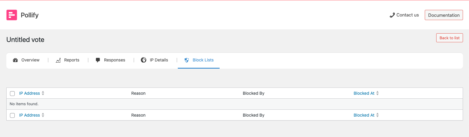 IP blocking in NPS polls in WordPress with pollify