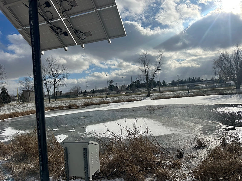 RPS AIR kit aerating frozen pond