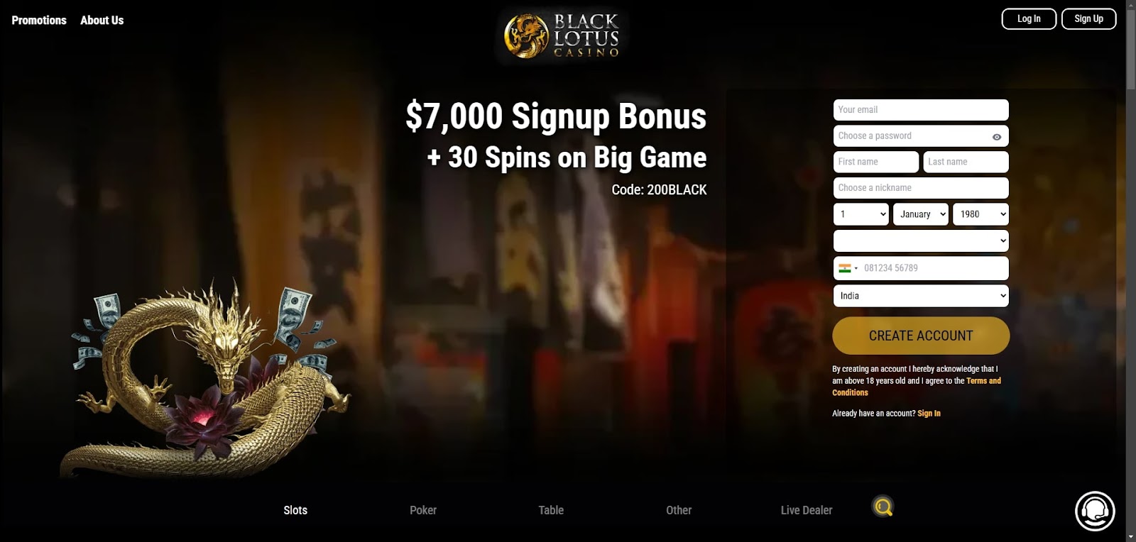 Black Lotus Online Casino