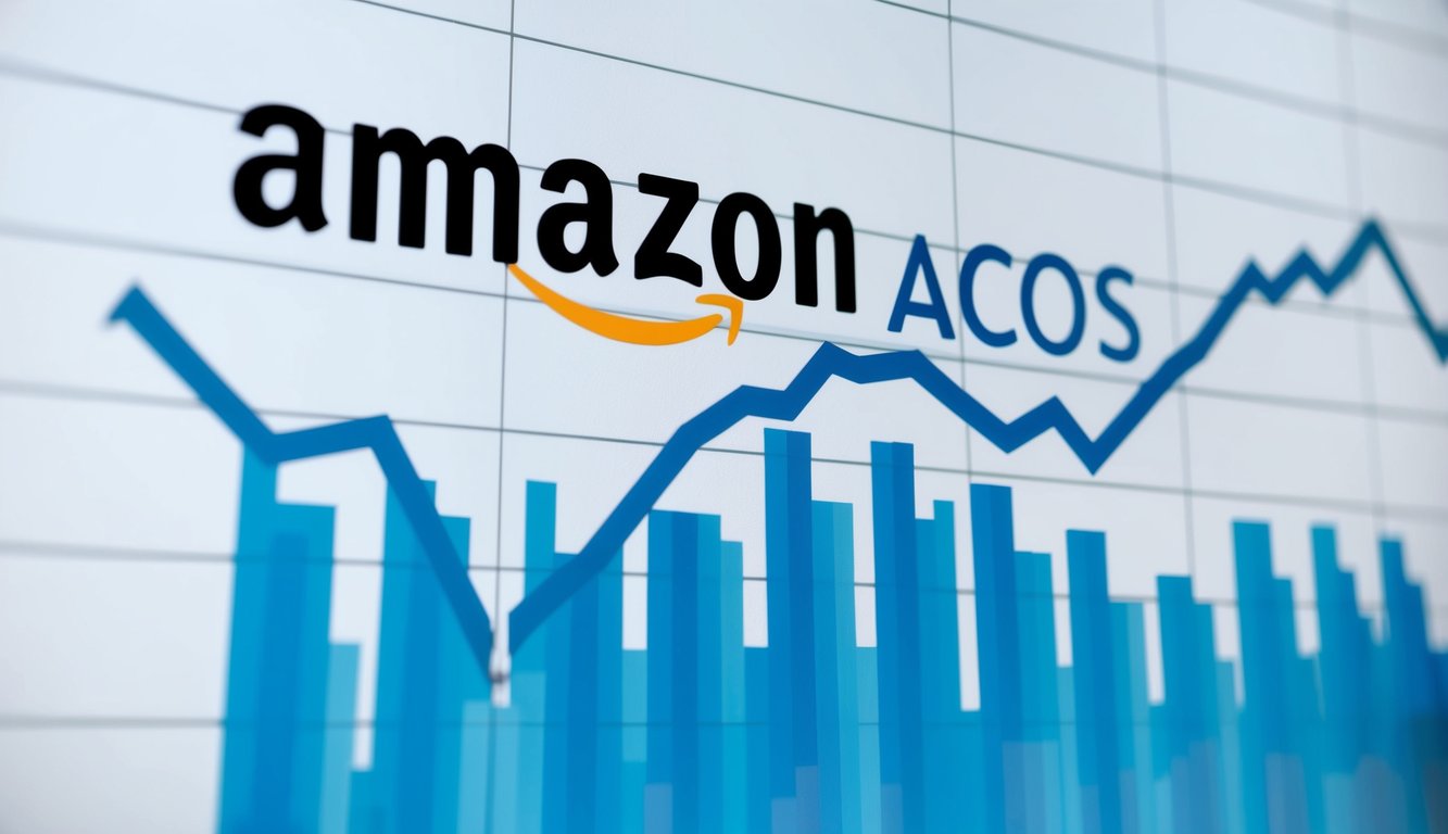 A graph showing Amazon ACOS trend over time, with a clear upward or downward trend