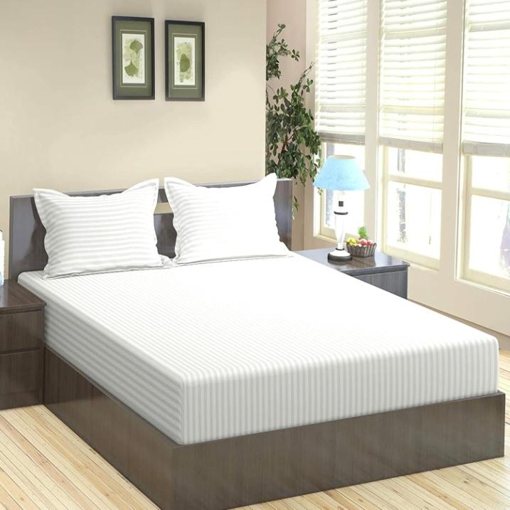 Trance Home Linen 400 TC Cotton Fitted Bedsheet