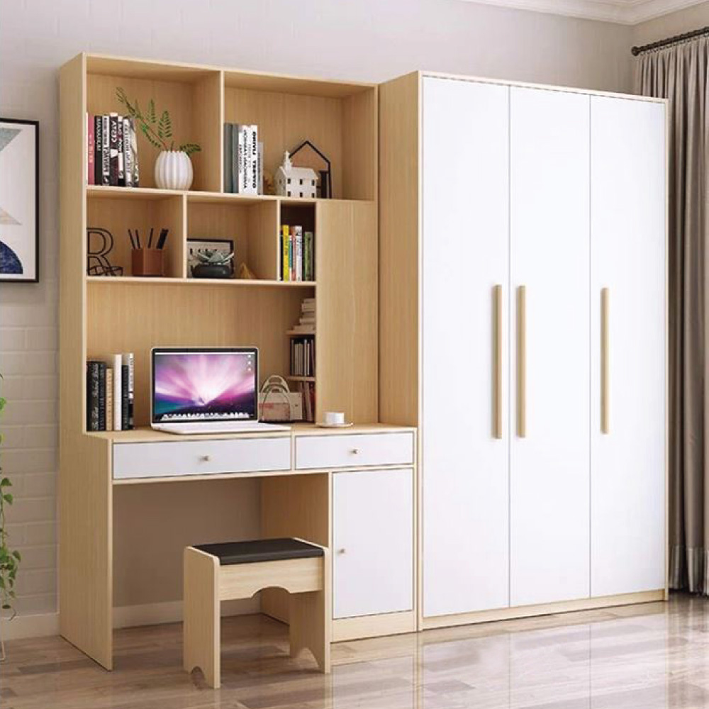 Tủ quần áo kết hợp bàn học dạng dọc