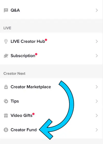 select tiktok creator fund