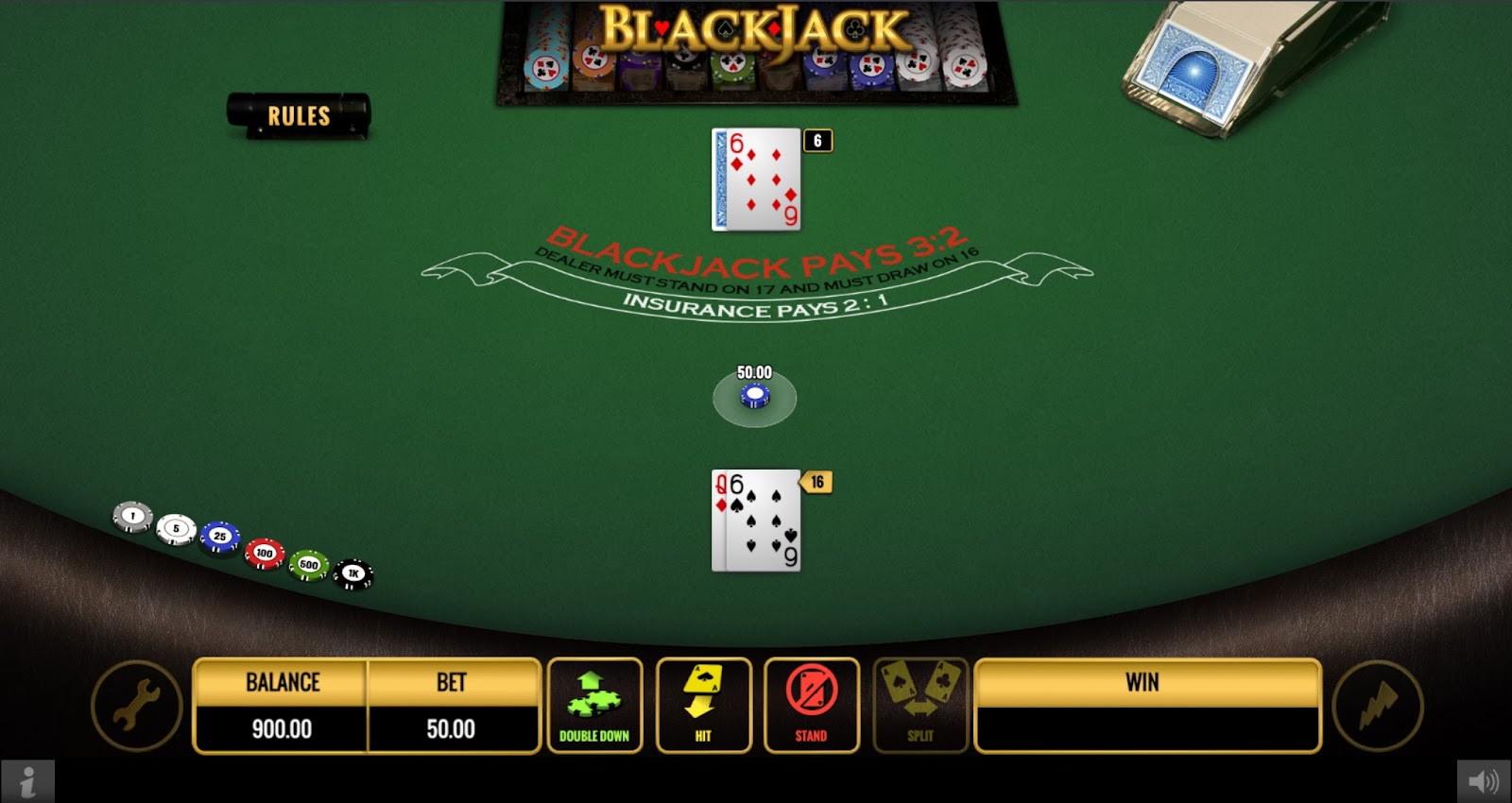 Khi chơi Blackjack, người chơi không vượt quá tổng điểm 21